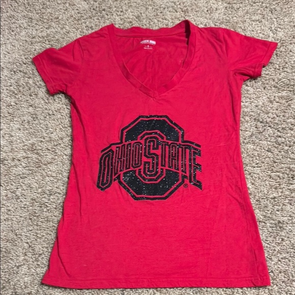 Ohio State Women's Red V-Neck Top - Picture 1 of 3